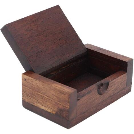 Dispensador de palillos de dientes, mini dispensador de palillos de dientes de bolsillo de madera, caja de almacenamiento portátil para palillos de dientes para uso doméstico