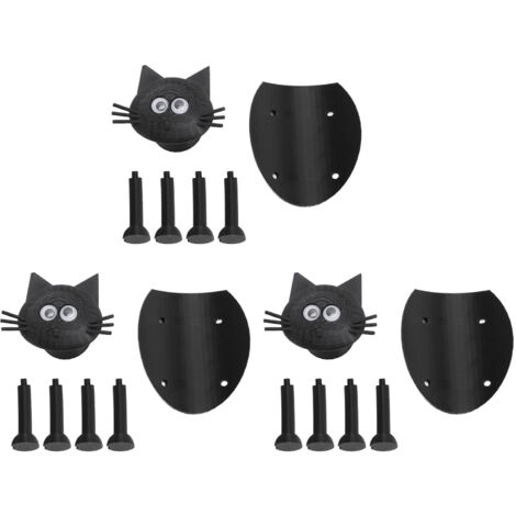 Dispensador de papel higiénico con forma de gato, organizador de 3 piezas para baño y cocina, soporte móvil para papel higiénico, material: policarbonato, tamaño: 8 x 16 cm (base y soporte incluidos).