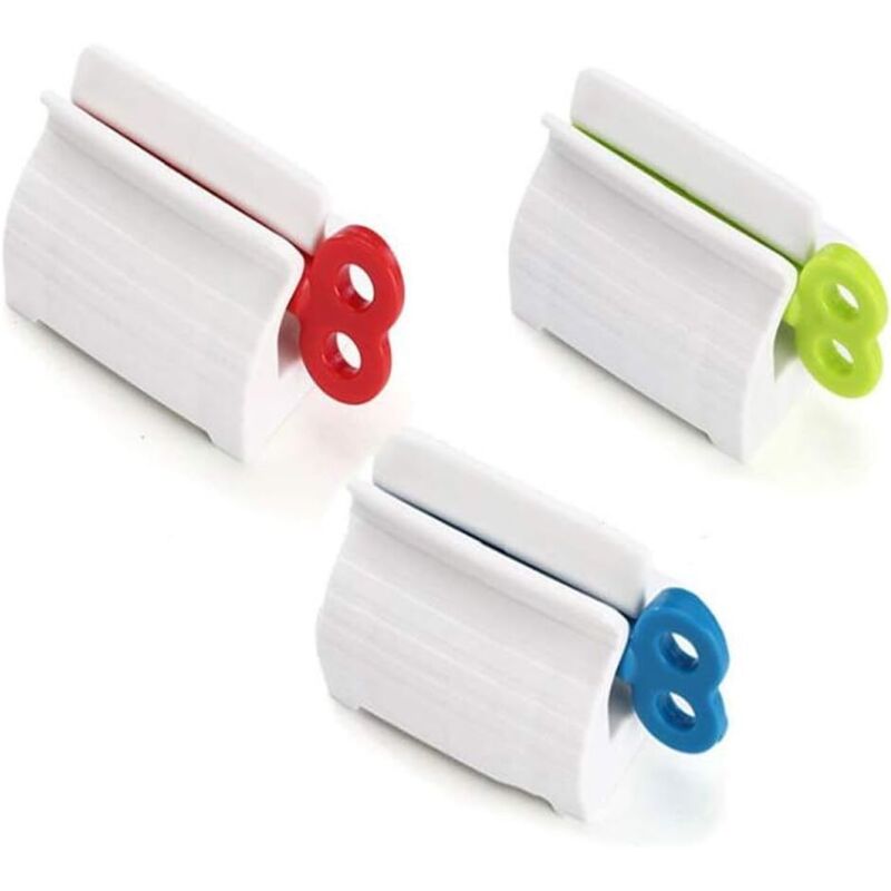 Dispensador de pasta de dientes de 3 piezas, exprimidor universal de tubos para cosméticos, pintura o pasta de dientes, colores surtidos.