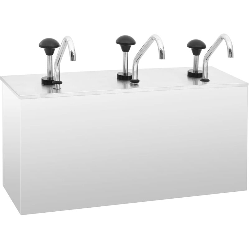 

vidaXL Dispensador de salsa de acero inoxidable 3 x 3,5 L