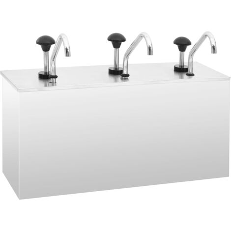 Dispensador de salsa de acero inoxidable 3 x 3,5 L