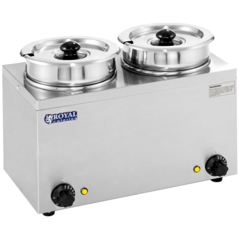Dispensador de sopa - 2 x 2,75 litros - 300 vatios acero inoxidable 140000149