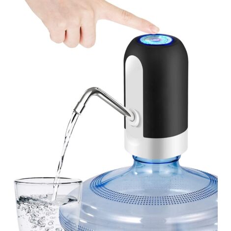 Dispensador eléctrico recargable de agua con manguera para botellas de agua universales de 12,7 a 18,7 litros.