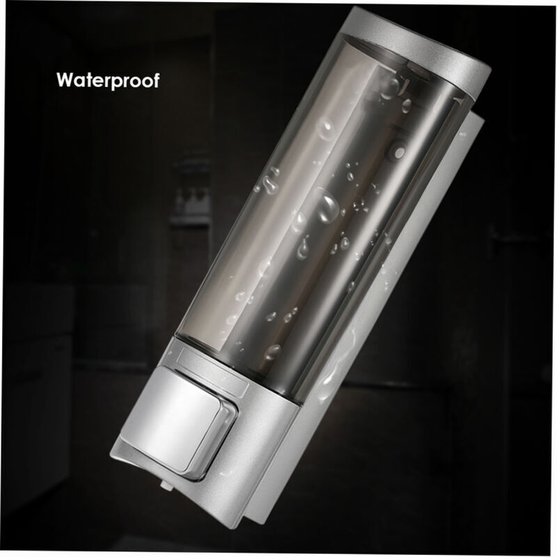 Xisrens Schwarz Dispensador Manual De Jabón De Manos Eosnow Con Tira De Espuma De Doble Cara, Para Baño, Inodoro Y Hotel, 200 Ml