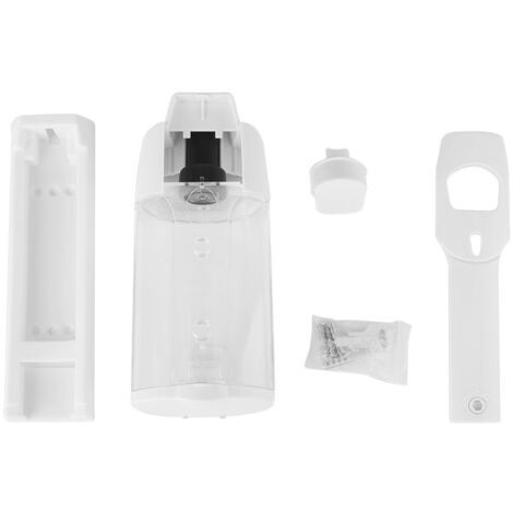 Dispensador manual de pared (350 ml) para jabón, loción y champú – Plástico blanco, apto para baños, hoteles y restaurantes.