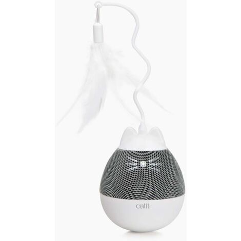 Dispensador se snacks y juguete con pluma para gatos Catit PIXI Spinner