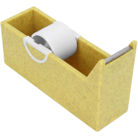 Dispensateur de ruban à cils jaune, coupeuse portable pour extensions, pratique salon et maison.