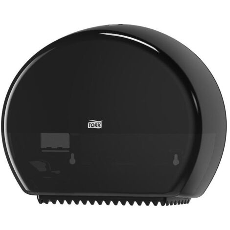 Dispensatore per carta igienica Mini Jumbo nero robusto