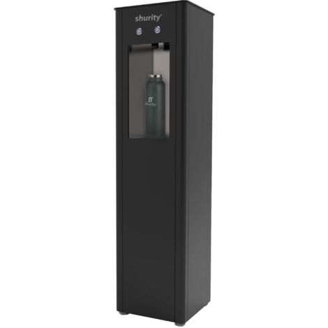 Dispenser Acqua Refrigerata a Colonna Shurity Kubica con Filtrazione, Nero – 2 vie Liscia ambiente e fredda