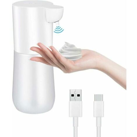 Dispenser automatico di sapone - 600 ml, ricaricabile tramite USB, impermeabile IPX5 per cucina e bagno.
