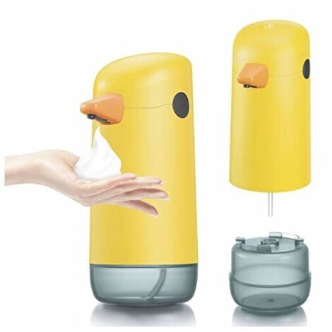Dispenser automatico di sapone in schiuma da 220 ml per bambini, da posizionare in bagno, senza contatto, impermeabile e con sensore.