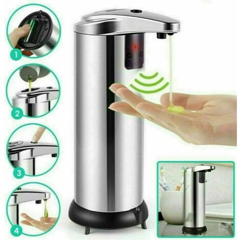 Dispenser automatico di sapone schiumogeno da 400 ml, dispenser di sapone senza contatto per bagno, acqua calda