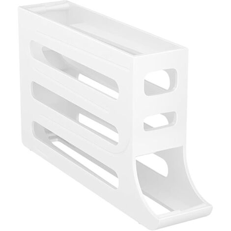 Dispenser automatico per uova a 4 livelli - Portauova piccolo per frigorifero e organizzazione del piano di lavoro - Organizer portauova in plastica resistente, uno