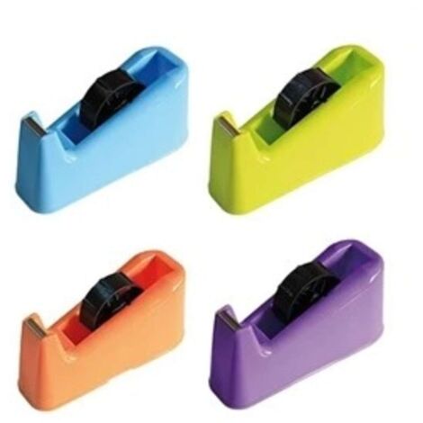 Dispenser Da Banco Per Nastri Adesivi 33/66 Mt - Colori Fluo Assortiti