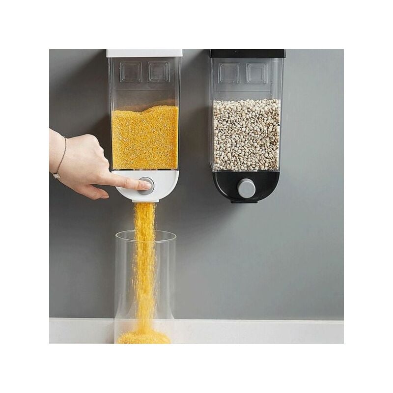 Image of Dispenser da muro per cereali pasta legumi contenitore dosatore 1,5 kg plastica