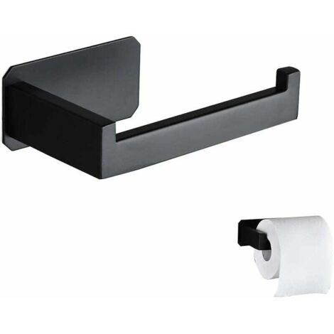 Dispenser di carta da tetto in acciaio inox Dispenser di carta da tetto originale a parete senza foratura Nero 3M Porta carta adesivo da tetto per decorazione Bagno WC Accessorio da cucina