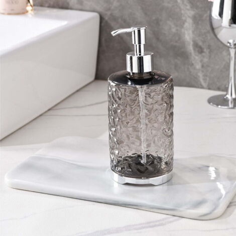 Dispenser di gel igienizzante per le mani, dispenser di sapone liquido dal design creativo e decorativo, flacone con pompa in plastica per gel igienizzante, dispenser di disinfettante ricaricabile, ad