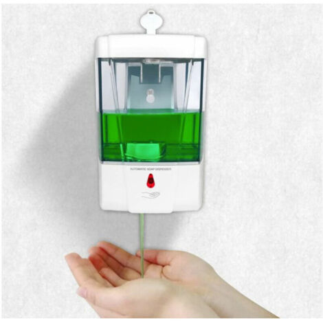 Dispenser di gel igienizzante per mani a parete - Dispenser automatico di sapone senza contatto da 700 ml per bagni, toilette e luoghi pubblici - Ideale per gel igienizzante per le mani - 17x11x10 cm