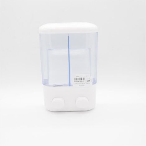 Dispenser di sapone bianco a parete, dispenser di sapone sanitario, disinfettante per le mani 2x380ml