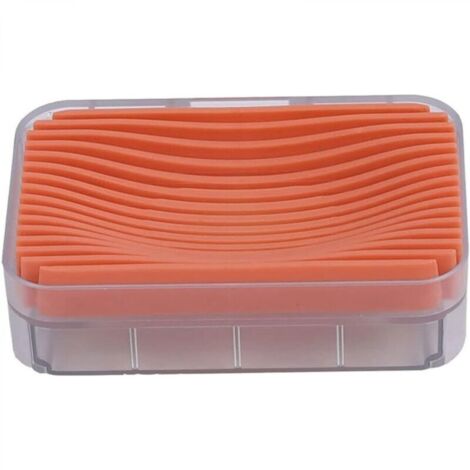 Dispenser di sapone/contenitore per gel doccia a doppia parete con foro di drenaggio, specifico per il bagno (colore: arancione)