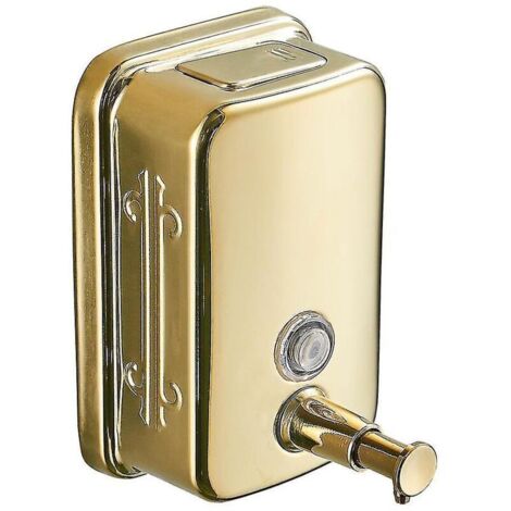 Dispenser di sapone da parete KZQ Gold, dispenser di sapone liquido per le mani da bagno/dispenser di sapone da cucina