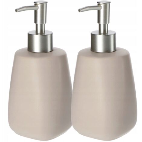 Dispenser di sapone gel liquido KADAX Beige 2 x 400 ml