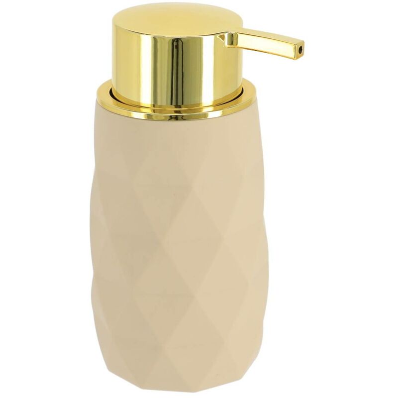 Dispenser di sapone in abs + gomma 210ml - beige Tendance