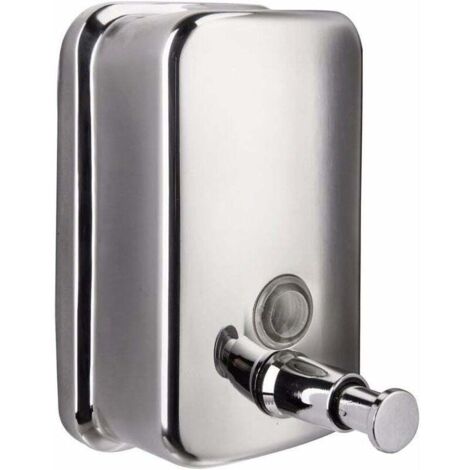 Dispenser di sapone in acciaio inossidabile da parete per bagno, cucina, hotel, ristorante, disinfettante per le mani, flacone da 500 ml