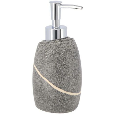 Dispenser di sapone in poliresina 240 ml - grigio - Tendance