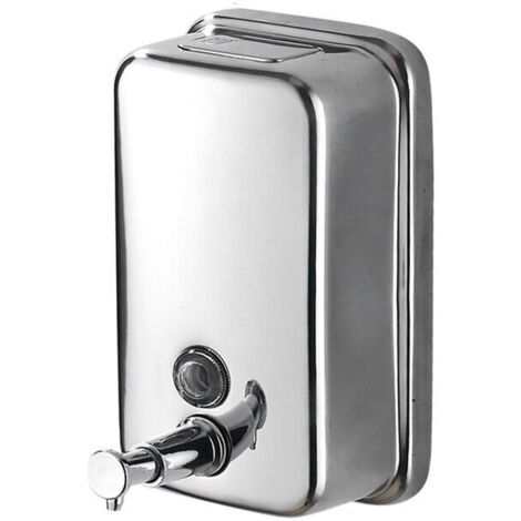 Dispenser di sapone liquido a parete per bagno e cucina in acciaio inox lucidato 800 ml