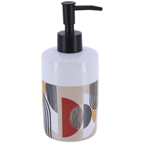 Dispenser di sapone stampato rotondo dolomite 320 ml - trendy - Tendance