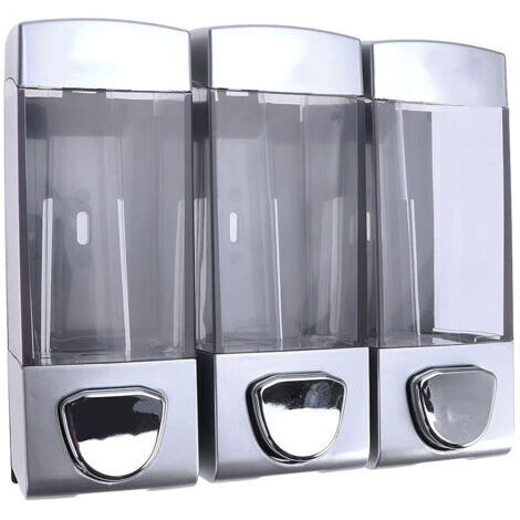 Dispenser di shampoo per doccia, dispenser di sapone liquido, dispenser manuale a parete di gel igienizzante per le mani, con pompa, per flaconi di shampoo, lozione e bagnoschiuma, adatto per servizi 