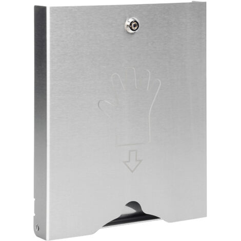Dispenser in acciaio inox con serratura per guanti monouso