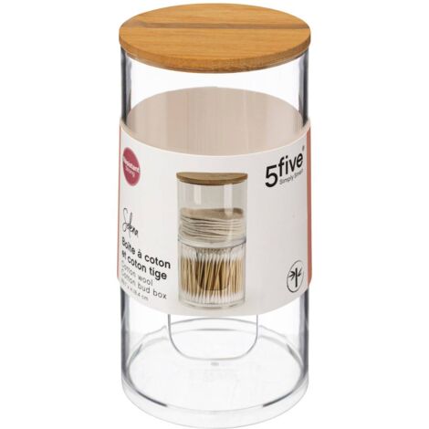 Dispenser per cotton fioc in bambù selena - 5five