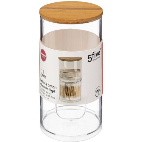 Dispenser per cotton fioc in bambù selena - 5five
