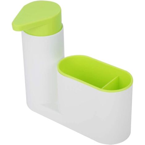 Dispenser per detersivo per piatti, dispenser per sapone con porta spugna per cucina