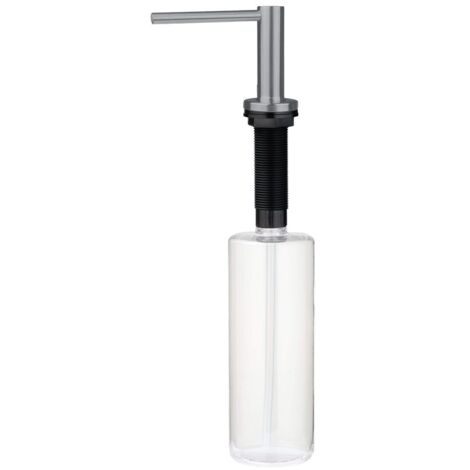 DISPENSER PORTA SAPONE LIQUIDO DOSATORE ORGANIZER PER LAVELLO LAVABO 21x12x25x9