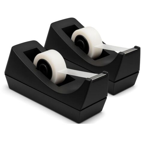 Dispenser per nastro adesivo da tavolo - Dispenser per rotoli di nastro adesivo con peso - Ideale per l'ufficio domestico (nastro adesivo non incluso) Confezione da 2