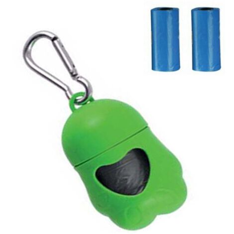 Dispenser Porta Sacchetti Igienici per Cane Gatto Animali Domestici 2 sacchetti