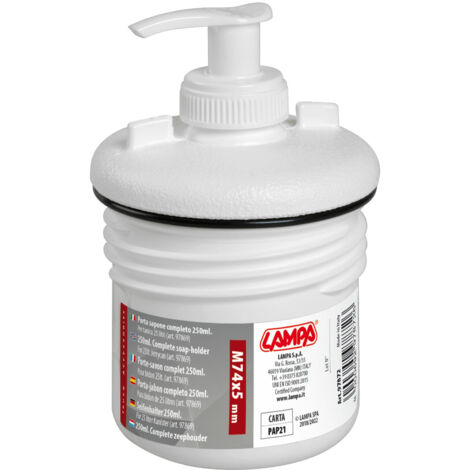 Dispenser porta sapone, per tanica 25 L - 250 ml