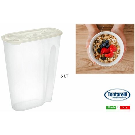 CONTENITORE PORTA CEREALI IN PLASTICA lt 3 cm 21,5 x 10,7 x h 25,7