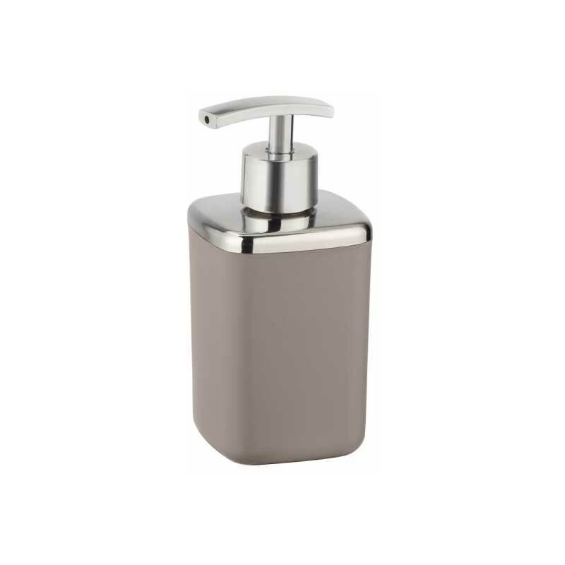 Distributore di Sapone Liquido Barcelona, Capacità 370 ml, plastica infrangibile senza bpa, 7x16x7 cm, colore taupe - Wenko