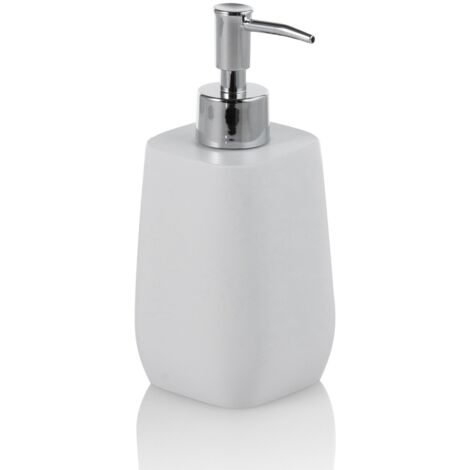 "Dispenser sapone CANDIDA in resina e metallo bianco"