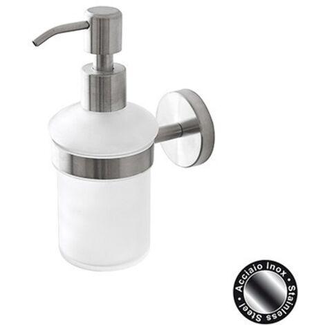 DISPENSER SAPONE CITY IN ACCIAIO SATINATO Acciaio Satinato 6x10,7xh16 cm