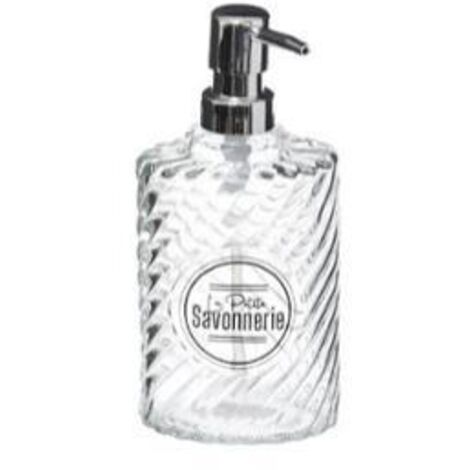 DISPENSER SAPONE DISTRI 400ML IN VETRO TRASPARENTE