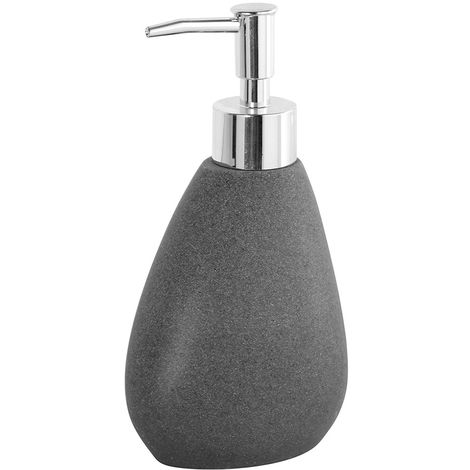 Dispenser Sapone Grigio Da Appoggio In Poliresina Effetto Pietra Stone