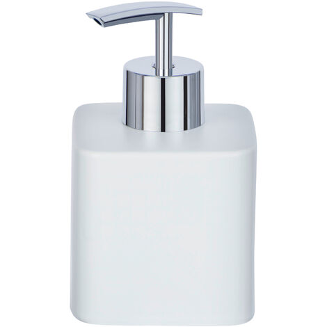 Dosatore Sapone Dispencer in Ceramica Bianca Casina con Porta Spugna -  Decor Casa Online