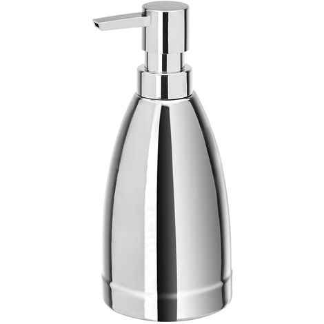 Dispenser Sapone in Ceramica Effetto Cromato da Appoggio Krom