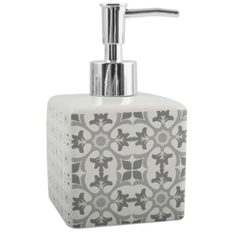 DISPENSER SAPONE IN CERAMICA EVORA- Bianco - Grigio- SPIRE- pezzi 1