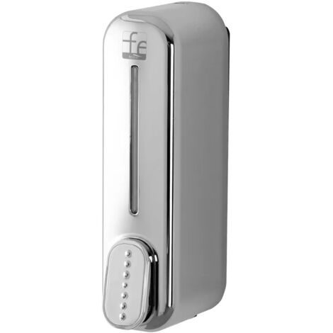 Dispenser sapone liquido a muro cromo da 350 ml con fissaggi inclusi